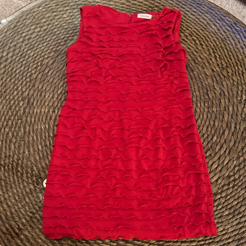 Calvin Klein Textured Red Mini Dress